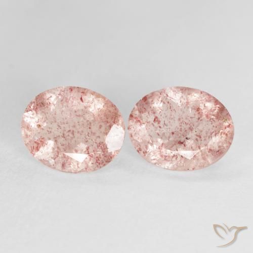 Shop natural 4.37ct ライトピンク ストロベリークォーツ gems, 楕円形, from ロシア at GemSelect. In stock, global shipping!