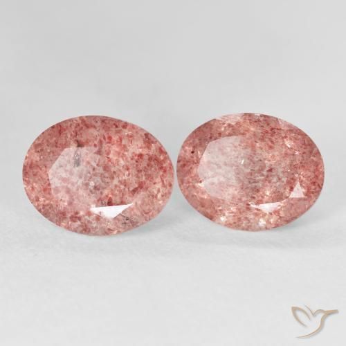 Shop natural 5.80ct ミディアムピンク ストロベリークォーツ gems, 楕円形, from ロシア at GemSelect. In stock, global shipping!
