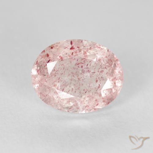 2.58ct 天然 ライトピンク ストロベリークォーツ, 楕円形, 透明