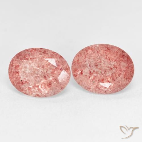 Shop natural 5.23ct オレンジピンク ストロベリークォーツ gems, 楕円形, from ロシア at GemSelect. In stock, global shipping!