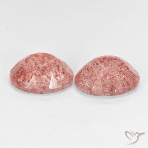 Shop natural 5.23ct オレンジピンク ストロベリークォーツ gems, 楕円形, from ロシア at GemSelect. In stock, global shipping!