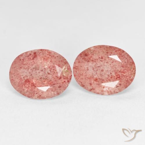 Shop natural 4.91ct オレンジピンク ストロベリークォーツ gems, 楕円形, from ロシア at GemSelect. In stock, global shipping!