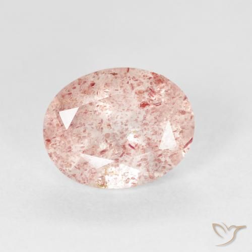 2.73ct 天然 ライトピンク ストロベリークォーツ, 楕円形, 透明