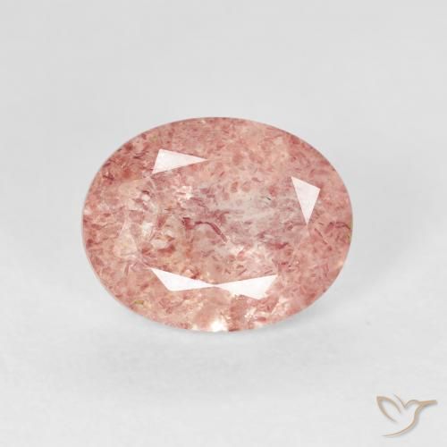 2.73ct 天然 ライトピンク ストロベリークォーツ, 楕円形, 透明