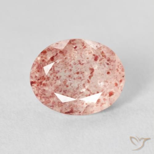 2.83ct 天然 ライトピンク ストロベリークォーツ, 楕円形, 透明
