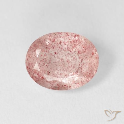 2.69ct 天然 ライトピンク ストロベリークォーツ, 楕円形, 透明
