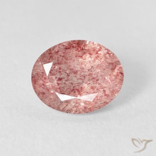 2.76ct 天然 Medium Light-Pink ストロベリークォーツ, 楕円形, 透明