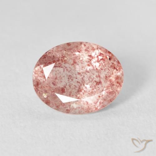 2.51ct 天然 Medium Light-Pink ストロベリークォーツ, 楕円形, 透明