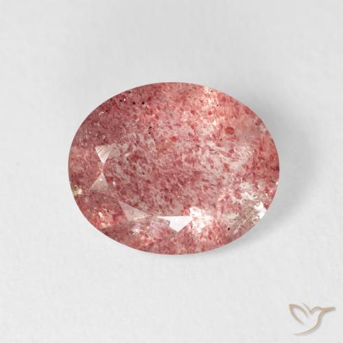 2.64ct 天然 赤みがかったピンク ストロベリークォーツ, 楕円形, 透明