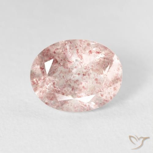 2.52ct 天然 ライトピンク ストロベリークォーツ, 楕円形, 透明
