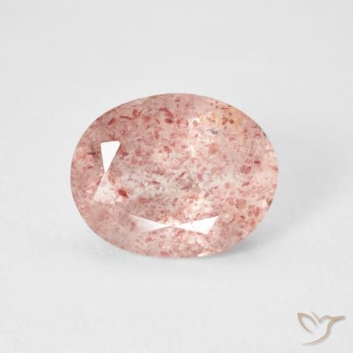 2.71ct 天然 ライトピンク ストロベリークォーツ, 楕円形, 透明