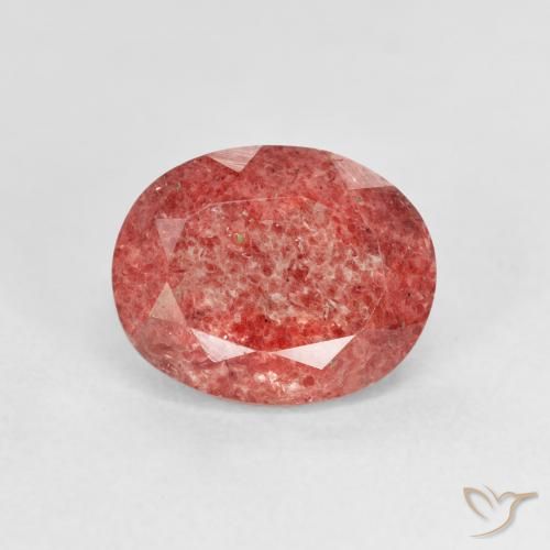 2.78ct 天然 ラズベリーピンク ストロベリークォーツ, 楕円形, 透明