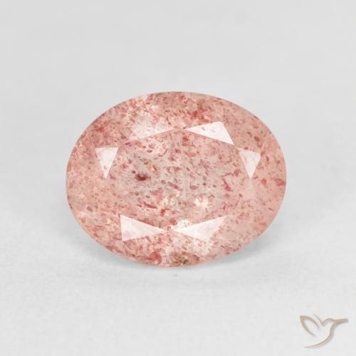 2.69ct 天然 ライトピンク ストロベリークォーツ, 楕円形, 透明