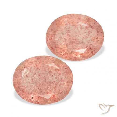 Shop natural 5.71ct オレンジがかったピンク ストロベリークォーツ gems, 楕円形, from ロシア at GemSelect. In stock, global shipping!