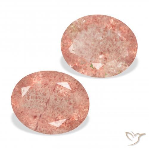 Shop natural 5.85ct グレープフルーツピンク ストロベリークォーツ gems, 楕円形, from ロシア at GemSelect. In stock, global shipping!