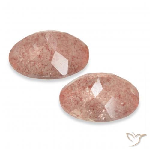 Shop natural 5.85ct グレープフルーツピンク ストロベリークォーツ gems, 楕円形, from ロシア at GemSelect. In stock, global shipping!