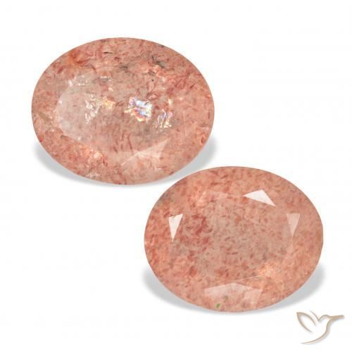 Shop natural 6.40ct オレンジがかったピンク ストロベリークォーツ gems, 楕円形, from ロシア at GemSelect. In stock, global shipping!