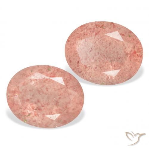 Shop natural 6.80ct オレンジがかったピンク ストロベリークォーツ gems, 楕円形, from ロシア at GemSelect. In stock, global shipping!