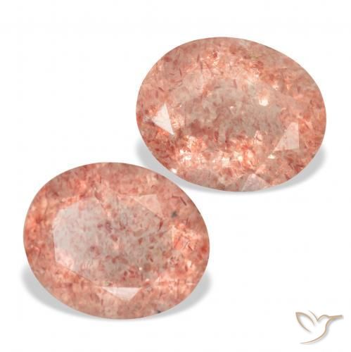 Shop natural 6.51ct オレンジがかったピンク ストロベリークォーツ gems, 楕円形, from ロシア at GemSelect. In stock, global shipping!