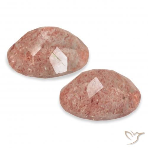 Shop natural 6.51ct オレンジがかったピンク ストロベリークォーツ gems, 楕円形, from ロシア at GemSelect. In stock, global shipping!