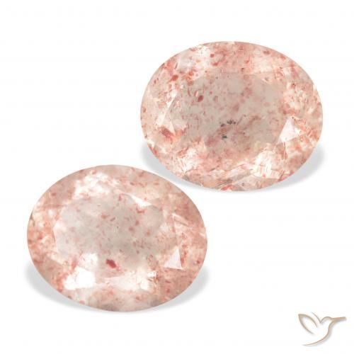 Shop natural 6.89ct Light Grapefruit Pink ストロベリークォーツ gems, 楕円形, from ロシア at GemSelect. In stock, global shipping!