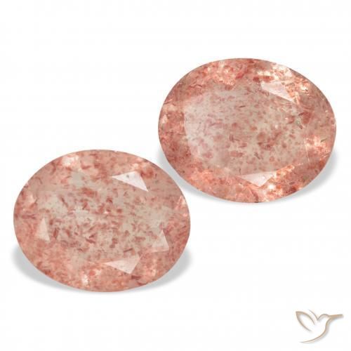 Shop natural 5.14ct グレープフルーツピンク ストロベリークォーツ gems, 楕円形, from ロシア at GemSelect. In stock, global shipping!