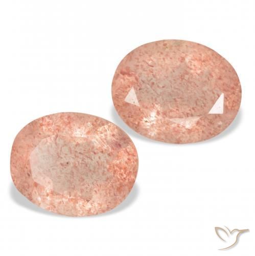 Shop natural 5.92ct オレンジがかったピンク ストロベリークォーツ gems, 楕円形, from ロシア at GemSelect. In stock, global shipping!