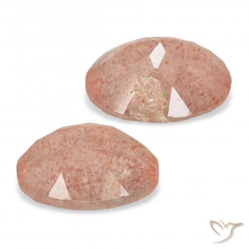 Shop natural 5.92ct オレンジがかったピンク ストロベリークォーツ gems, 楕円形, from ロシア at GemSelect. In stock, global shipping!