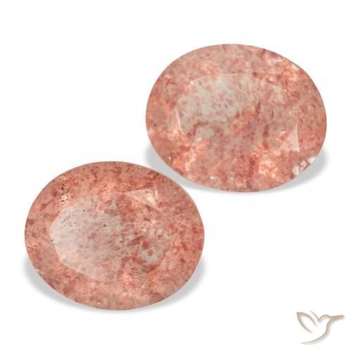Shop natural 6.46ct オレンジがかったピンク ストロベリークォーツ gems, 楕円形, from ロシア at GemSelect. In stock, global shipping!