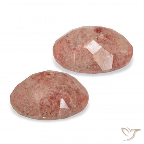 Shop natural 6.46ct オレンジがかったピンク ストロベリークォーツ gems, 楕円形, from ロシア at GemSelect. In stock, global shipping!