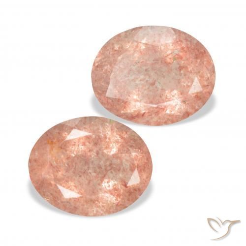 Shop natural 6.55ct グレープフルーツピンク ストロベリークォーツ gems, 楕円形, from ロシア at GemSelect. In stock, global shipping!