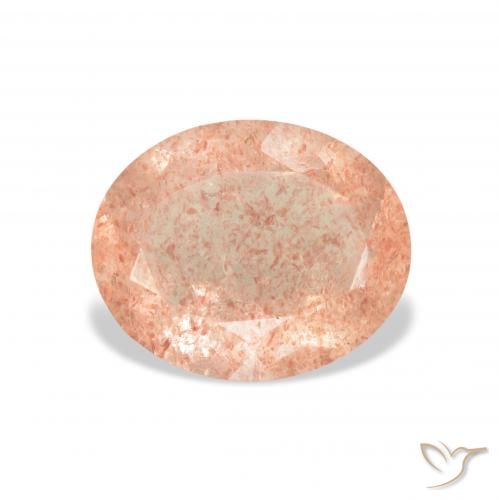 3.31ct 天然 ライトピンク ストロベリークォーツ, 楕円形, 透明