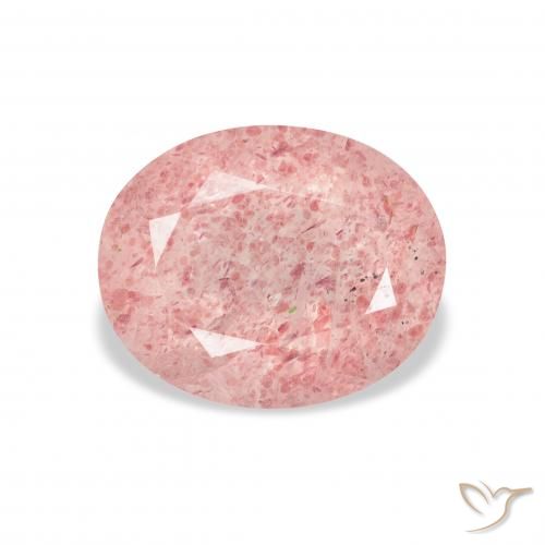3.54ct 天然 ライトピンク ストロベリークォーツ, 楕円形, 透明