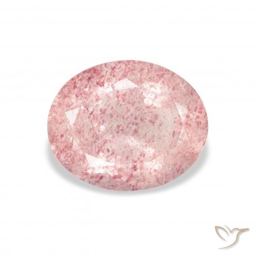 2.95ct 天然 ライトピンク ストロベリークォーツ, 楕円形, 透明