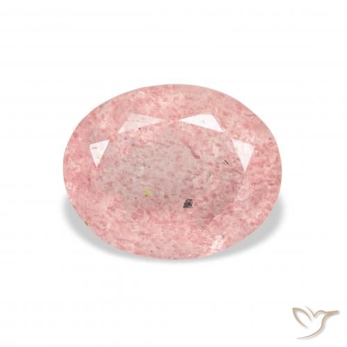 3.47ct 天然 ライトピンク ストロベリークォーツ, 楕円形, 透明