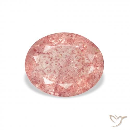 2.97ct 天然 Medium Light-Pink ストロベリークォーツ, 楕円形, 透明