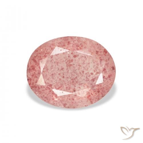 3.19ct 天然 Medium Light-Pink ストロベリークォーツ, 楕円形, 透明