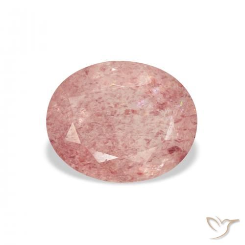 2.90ct 天然 ライトローズピンク ストロベリークォーツ, 楕円形, 透明