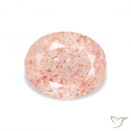 3.17ct 天然 ライトピンク ストロベリークォーツ, 楕円形, 透明