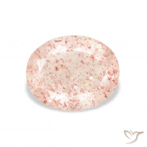 2.91ct 天然 ライトピンク ストロベリークォーツ, 楕円形, 透明