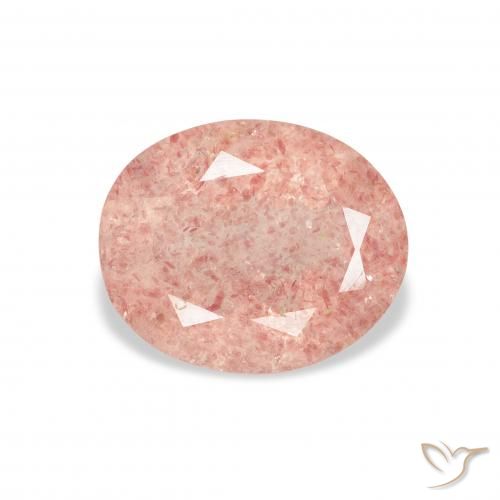 2.94ct 天然 ライトピンク ストロベリークォーツ, 楕円形, 透明