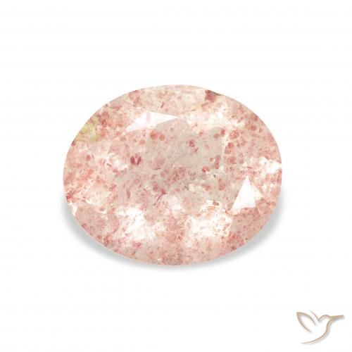 2.85ct 天然 ライトピンク ストロベリークォーツ, 楕円形, 透明