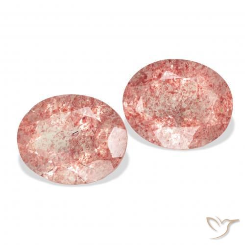 Shop natural 6.41ct ミディアムピンク ストロベリークォーツ gems, 楕円形, from ロシア at GemSelect. In stock, global shipping!