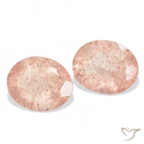Shop natural 6.64ct ピーチローズ ストロベリークォーツ gems, 楕円形, from ロシア at GemSelect. In stock, global shipping!