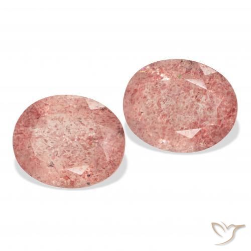 Shop natural 6.43ct オレンジピンク ストロベリークォーツ gems, 楕円形, from ロシア at GemSelect. In stock, global shipping!