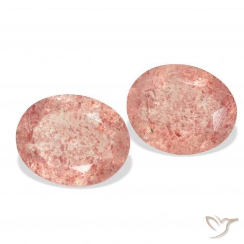 Shop natural 5.88ct グレープフルーツピンク ストロベリークォーツ gems, 楕円形, from ロシア at GemSelect. In stock, global shipping!