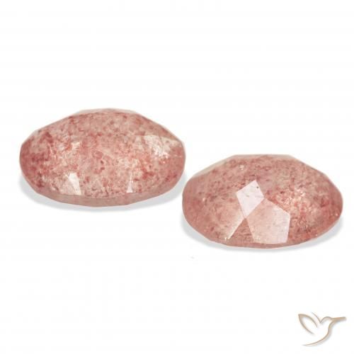 Shop natural 5.88ct グレープフルーツピンク ストロベリークォーツ gems, 楕円形, from ロシア at GemSelect. In stock, global shipping!