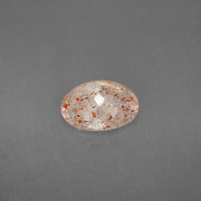 1.68カラットの天然オレンジサンストーン（9×7.6 mm・透明）