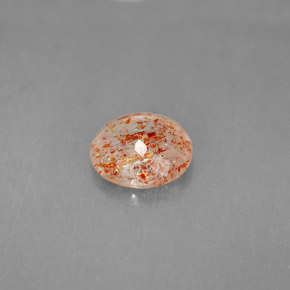 1.53カラットの天然オレンジサンストーン（8.32 mm・透明）
