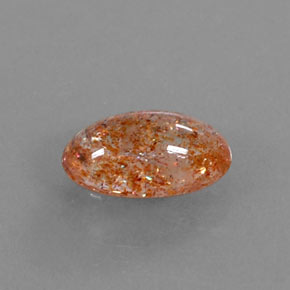 1.70カラットの天然オレンジサンストーン（10.3×6.5 mm・透明）